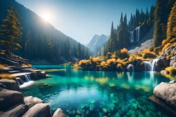 lake in the mountains wallpaper