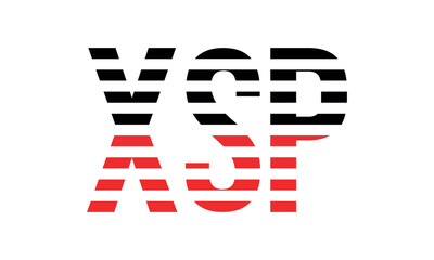 XSP three initial letter iconic line negative space minimal logo design vector template. monogram, abstract, wordmark, business, typography, minimalist, brand, company, flat, modern, unique, simple