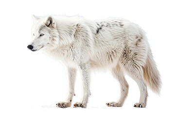 Naklejka na ściany i meble Arctic Wolf Isolated