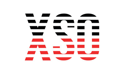 XSO three initial letter iconic line negative space minimal logo design vector template. monogram, abstract, wordmark, business, typography, minimalist, brand, company, flat, modern, unique, simple