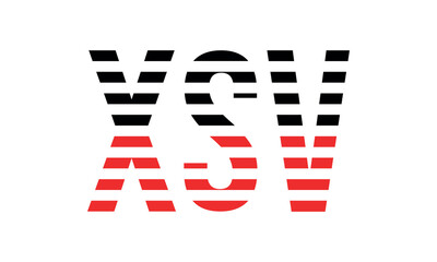 XSV three initial letter iconic line negative space minimal logo design vector template. monogram, abstract, wordmark, business, typography, minimalist, brand, company, flat, modern, unique, simple