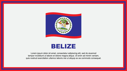 Belize Flag Abstract Background Design Template. Belize Independence Day Banner Social Media Vector Illustration. Belize Banner