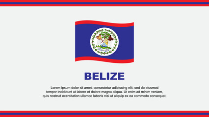Belize Flag Abstract Background Design Template. Belize Independence Day Banner Social Media Vector Illustration. Belize Design