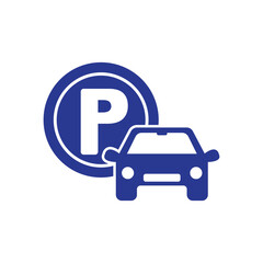 Parking area traffic sign icon, vector illustration symbol design