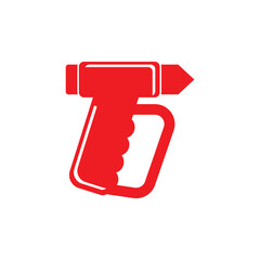Emergency Hammer or Car Glass breaker icon vector illustration design