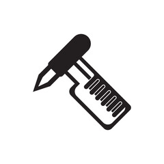 Emergency Hammer or Car Glass breaker icon vector illustration design