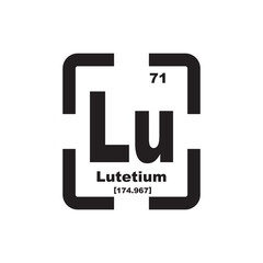 Lutetium icon, chemical element in the periodic table