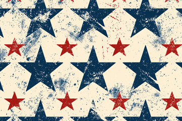 Obraz premium Aged star-spangled banner design in red and navy blue