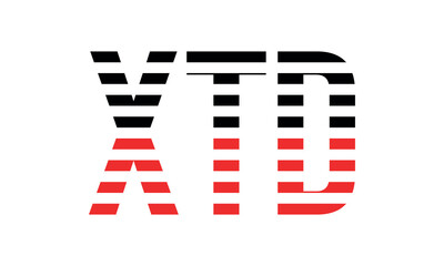 XTD three initial letter iconic line negative space minimal logo design vector template. monogram, abstract, wordmark, business, typography, minimalist, brand, company, flat, modern, unique, simple