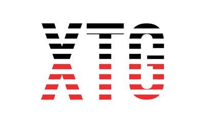 XTG three initial letter iconic line negative space minimal logo design vector template. monogram, abstract, wordmark, business, typography, minimalist, brand, company, flat, modern, unique, simple