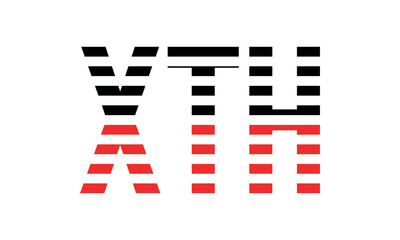 XTH three initial letter iconic line negative space minimal logo design vector template. monogram, abstract, wordmark, business, typography, minimalist, brand, company, flat, modern, unique, simple