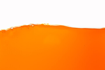 Macro orange juice texture isolated white background,Close up bright orange juice texture for health and nature waves