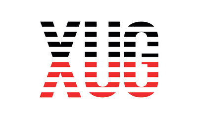 XUG three initial letter iconic line negative space minimal logo design vector template. monogram, abstract, wordmark, business, typography, minimalist, brand, company, flat, modern, unique, simple