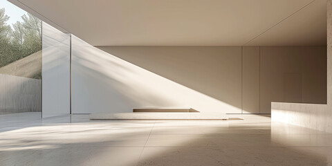 Minimalist architectural design composition