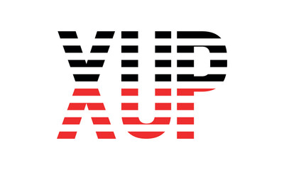 XUP three initial letter iconic line negative space minimal logo design vector template. monogram, abstract, wordmark, business, typography, minimalist, brand, company, flat, modern, unique, simple