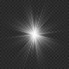 Light star white png. Light sun white png. Light flash white png. vector illustrator.