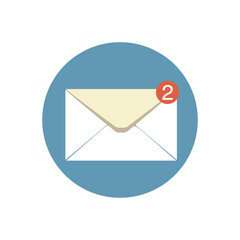 Letter envelope with paper document vector illustration. Closed, open with a message e-mail envelopes. Set mailbox vector icons in flat style.