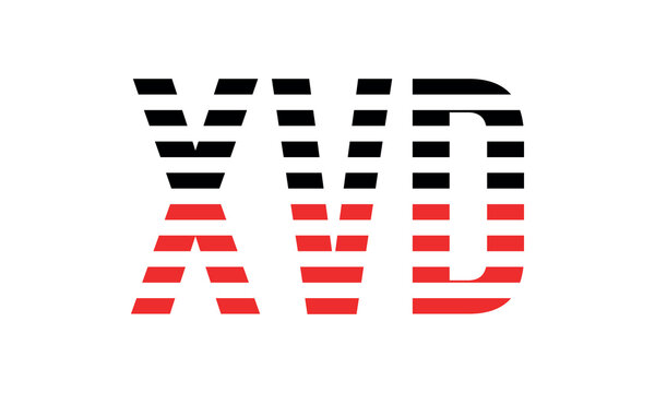 XVD three initial letter iconic line negative space minimal logo design vector template. monogram, abstract, wordmark, business, typography, minimalist, brand, company, flat, modern, unique, simple