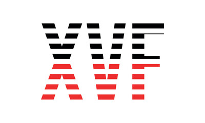 XVF three initial letter iconic line negative space minimal logo design vector template. monogram, abstract, wordmark, business, typography, minimalist, brand, company, flat, modern, unique, simple