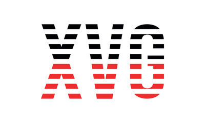 Fototapeta na wymiar XVG three initial letter iconic line negative space minimal logo design vector template. monogram, abstract, wordmark, business, typography, minimalist, brand, company, flat, modern, unique, simple