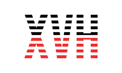 XVH three initial letter iconic line negative space minimal logo design vector template. monogram, abstract, wordmark, business, typography, minimalist, brand, company, flat, modern, unique, simple