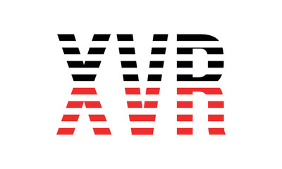 XVR three initial letter iconic line negative space minimal logo design vector template. monogram, abstract, wordmark, business, typography, minimalist, brand, company, flat, modern, unique, simple