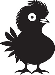 Chicken Baby silhouette vector icon