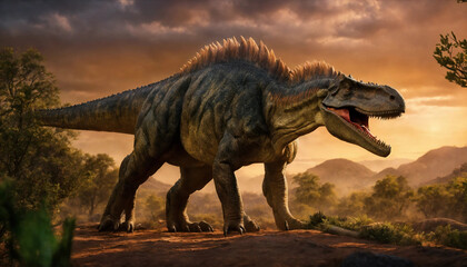 Fototapeta premium carnivore dinosaur in the wild,
