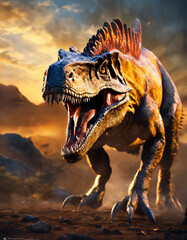 Obraz na płótnie Canvas carnivore dinosaur in the wild,