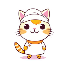 Chef cat cute antropomorphic vector EPS