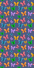 Patrón sin costuras mariposas colores ilustración original