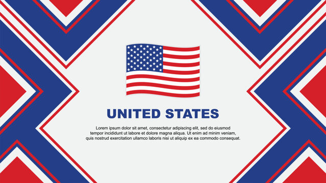 United States Flag Abstract Background Design Template. United States Independence Day Banner Wallpaper Vector Illustration. United States Vector