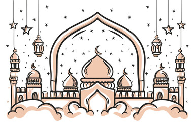 Sacred Sketches: Hand-Drawn Ramadan Kareem Blessings