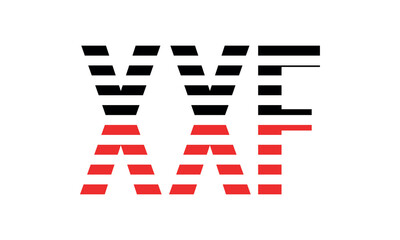 XXF three initial letter iconic line negative space minimal logo design vector template. monogram, abstract, wordmark, business, typography, minimalist, brand, company, flat, modern, unique, simple