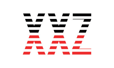 XXZ three initial letter iconic line negative space minimal logo design vector template. monogram, abstract, wordmark, business, typography, minimalist, brand, company, flat, modern, unique, simple