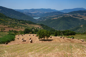 Country landscape near Albano di Lucania, Italy