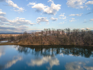 The sky mirrored in the water