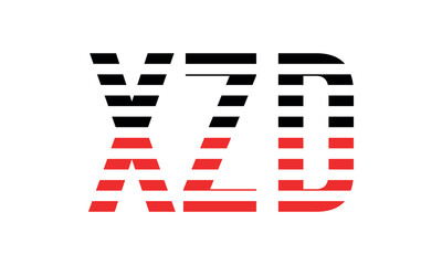 XZD three initial letter iconic line negative space minimal logo design vector template. monogram, abstract, wordmark, business, typography, minimalist, brand, company, flat, modern, unique, simple