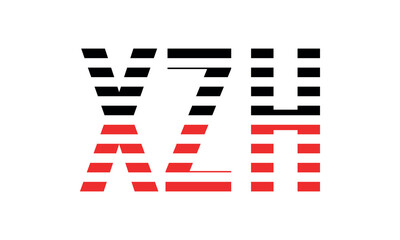 XZH three initial letter iconic line negative space minimal logo design vector template. monogram, abstract, wordmark, business, typography, minimalist, brand, company, flat, modern, unique, simple