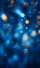 Abstract bokeh background with blue bokeh lights