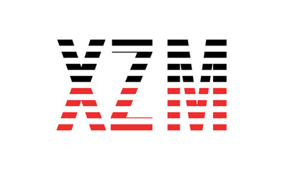 XZM three initial letter iconic line negative space minimal logo design vector template. monogram, abstract, wordmark, business, typography, minimalist, brand, company, flat, modern, unique, simple