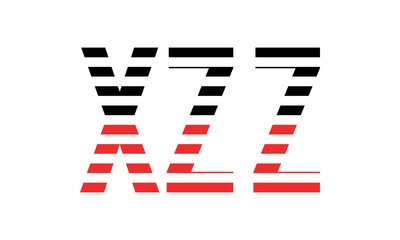 XZZ three initial letter iconic line negative space minimal logo design vector template. monogram, abstract, wordmark, business, typography, minimalist, brand, company, flat, modern, unique, simple