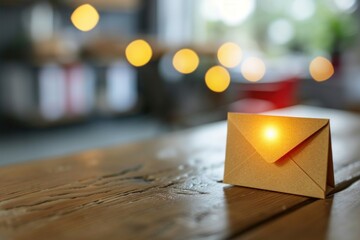 An email marketing concept with a notification alert, A direct selling project for an email marketing list