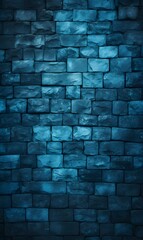 Abstract blue brick wall texture background