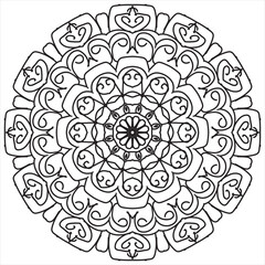 Mandala Line Drawing Design