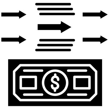 Transfer Amount icon vector image. Can be used for Online Money Services.