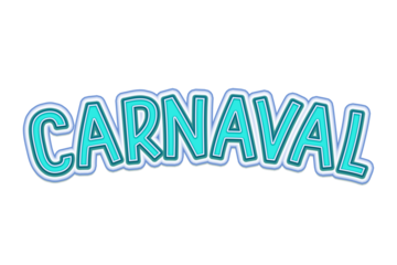 Carnival 3D Render Typography Design for Social Media