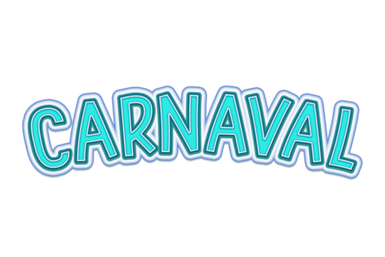 Carnival 3D Render Typography Design for Social Media
