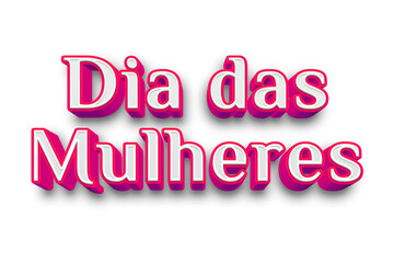 Womens Day 3D Render Typography Design for Social Media