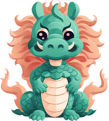 Obraz premium 투명한 배경 위에 용캐릭터